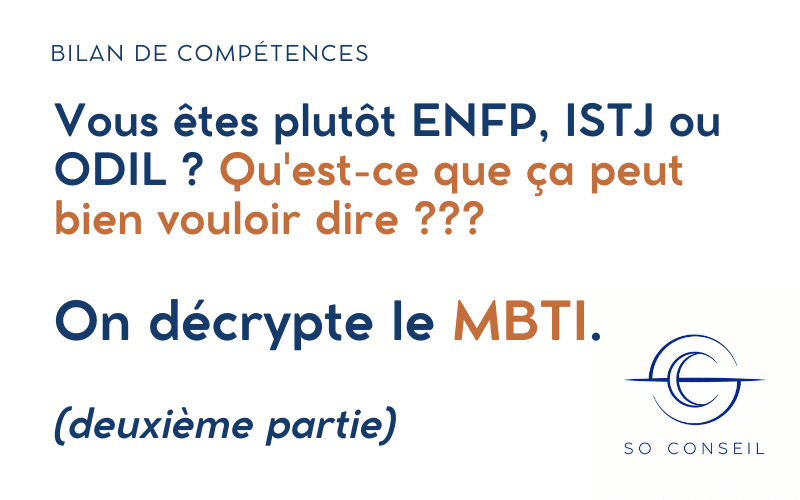 Le MBTI et le bilan de compétences