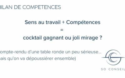 Sens au travail + Compétences = cocktail gagnant ou joli mirage ?
